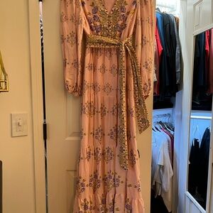 Chic Long Sleeve Floral Dress in Pink